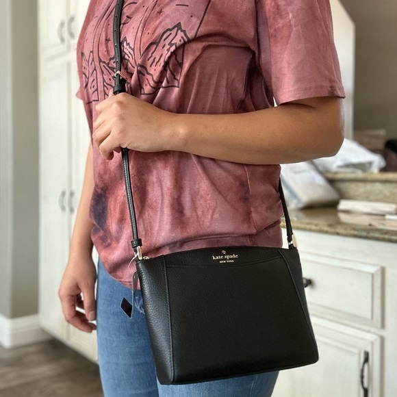 NWB Kate Spade Monica Crossbody Army Green Pebbled Leather - Picture 6 of 6